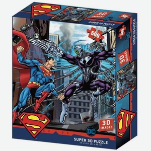 Пазл Super 3D «Супермен против Брейниака», 500 детал., 6+ арт.32522
