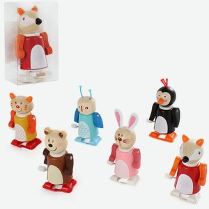Деревянная игрушка заводная  Забавные животные , в ассортименте арт.85187
