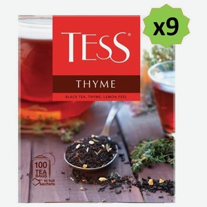 Чай черный Tess Thyme Тесс Тайм, 9 упаковок по 100 пакетиков