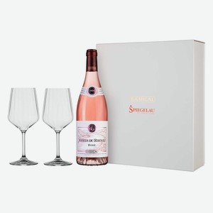 Вино Guigal Rose в подарочном наборе с 2 бокалами 0.75 л.