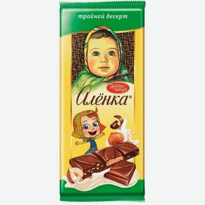 Шоколад Алёнка молочный ореховая паста карамель в шоколаде 85г