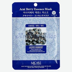 Маска тканевая для лица Mijin essence mask с экстрактом ягод асаи, 23 г