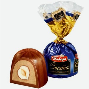 Конфеты шоколадные Победа вкуса Соната с лесным орехом и ореховым кремом 250 г