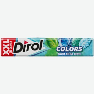 Жевательная резинка Dirol Colors Xxl ассорти мятных вкусов без сахара 19 г