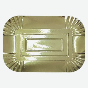 Подносы одноразовые бумажные Золото, 315х235 мм, 3 шт