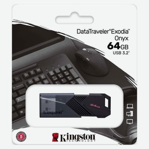 Флеш Диск Kingston 64GB DataTraveler Exodia Onyx DTXON/64GB USB3.2 черный