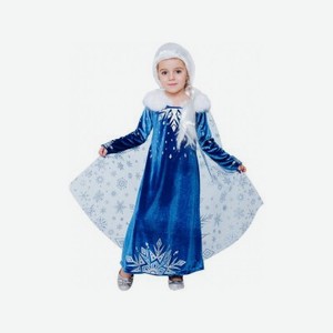 Костюм карнавальный Batik Эльза зимнее платье (платье с накидкой, парик)