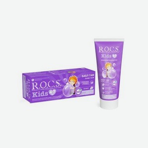 Зубная паста Rocs Kids Бабл гам для детей 4-7 лет 45 г