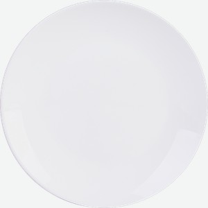Тарелка Wellfort обеденная белая опаловое стекло d-24см