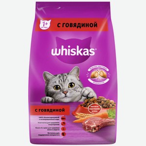 Корм для кошек Whiskas Вкусные подушечки Паштет из говядины, от 1 года, 1.9 кг