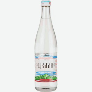 Вода минеральная лечебно-столовая Цхали газированная в стеклянной бутылке, 0,5 л