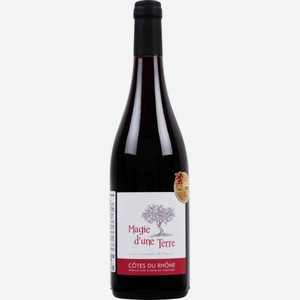 Вино Magie d une Terre красное сухое 13,5 % алк., Франция, 0,75 л