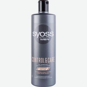Шампунь для нормальных волос мужской 2 в 1 Syoss Men Control & Care Технология Easy-Care, 450 мл
