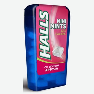 Леденцы Halls Mini Mints без сахара со вкусом арбуза, 12,5 г