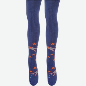 Колготки детские тёплые для мальчика Para Socks р.86-92 ц.джинс арт.K4D9