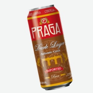 Пиво  Прага , светлое, темное, 4,7%, 0,5 л