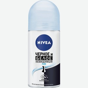 Дезодорант Nivea Pure Невидимая защита для чёрного и белого ролик, 50 мл