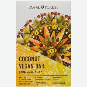 Шоколад Royal Forest White Vegan Pineapple Coconut Bar, 50г