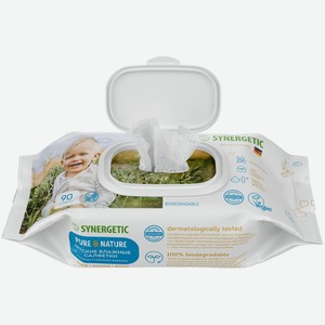 Салфетки влажные Synergetic Pure&Nature пантенол и овсяное молочко детские, 90шт