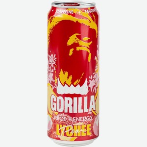Энергетический напиток Gorilla личи-груша, 450мл