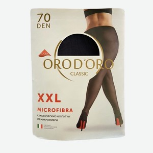Колготки женские Orodoro Microfibra, 70 ден, цвет черный, размер 7-8