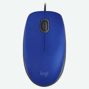 Мышь проводная Logitech M110 синяя
