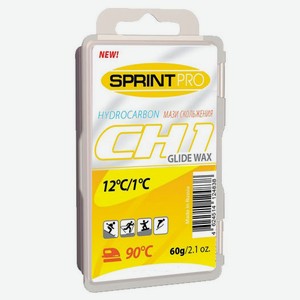 Мазь лыжная Sprint Pro желтая +12... +1, 60 г