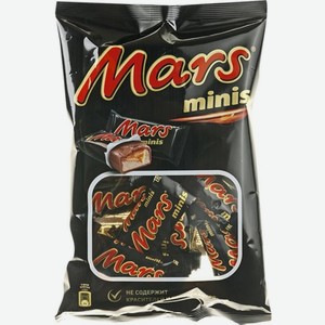 Конфеты Mars Minis шоколадные с карамелью и нугой 182г