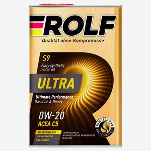 Масло моторное синтетическое Rolf Ultra 0W20 C5 SN plus, 4 л