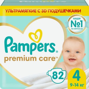 Подгузники Pampers Premium Care 4 9-14кг 82шт