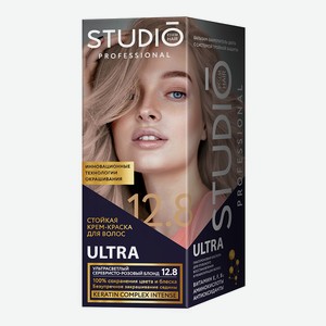 Крем-краска для волос Studio Professional Ultra стойкая для седых волос тон 12.8, ультрасветлый серебристо-розовый блонд