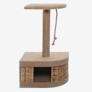 Yami Yami когтеточки домик-когтеточка  Плетёнка  угловой из лозы (45,5x35,5x72,5 см)