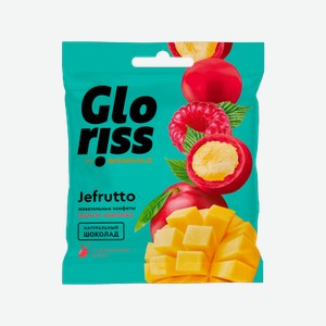 Конфеты жевательные в шоколаде Biennale Gloriss Jefrutto манго-малина 35 г