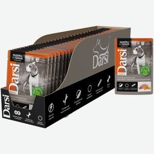 Влажный корм Darsi Sensitive для собак всех пород с чувствительным пищеварением, индейка с тыквой, 32 шт. по 85 г