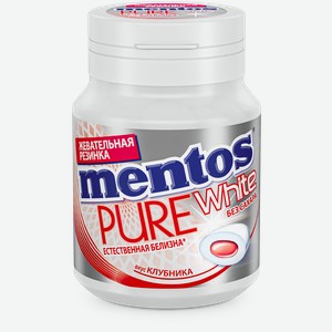 Жевательная резинка MENTOS Pure white Вкус Клубника 54 г