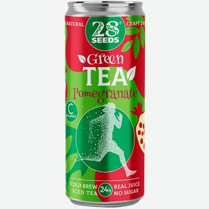 Напиток зеленый чай 28 Сидс гранат Омега ж/б, 0,33 л