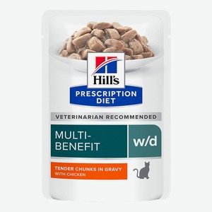 Hill s вет.консервы паучи W/D для кошек при диабете (1 шт)
