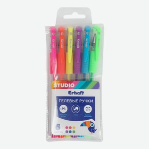 Ручки гелевые Erhaft неоновые 6 цветов MP55747
