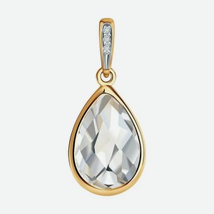 Подвеска SOKOLOV Diamonds из золота с бриллиантами и горным хрусталем 73-00013