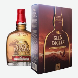 Виски Glen Eagles 6 лет в подарочной упаковке, 0.7л Россия