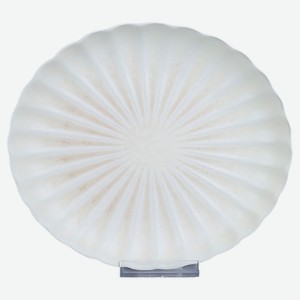 Тарелка десертная кремовая волна фарфоровая, 20 см