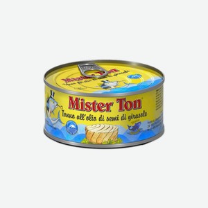 Тунец Mister Ton филе ломтики тунца желтоперого в подсолнечном масле ж/б 160 г