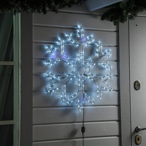Светодиодная фигура Luazon «Снежинка» 69 см дюралайт 144 LED 220 В мерцание свечение белый/синий