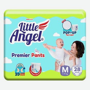 Подгузники-трусики Little Angel. Premier M (5-7 кг) 28штук