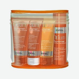 Дорожный набор Estel Professional Otium Summer для волос и тела в косметичке 4*100 мл