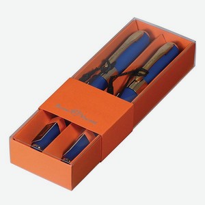 Набор из 2-х шариковых ручек Bruno Visconti Monaco ярко-синий корпус оранжевая коробка