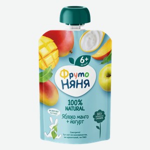 Пюре Фр.Няня 90 г. д/п Яблоко/манго с йогуртом