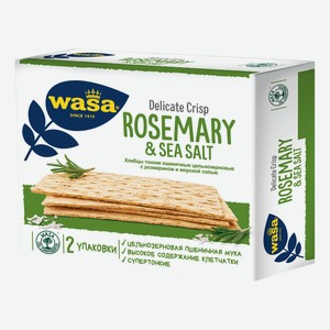 Хлебцы Wasa Delicate Crisp пшеничные тонкие цельнозерновые с розмарином и морской солью, 190г Швеция