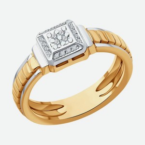 Кольцо SOKOLOV Diamonds из золота с бриллиантами 1012579, размер 22
