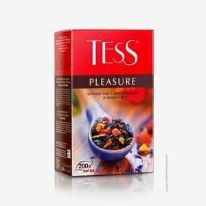 Чай Tess Pleasure с шиповником и яблоком черный, 200г Россия